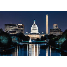 Washington DC City Night View 1000 brikker puslespil til voksne, ideel gave og boligindretning, udfordrende oplevelse