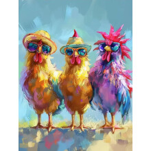 Rompecabezas de madera de 500 piezas de gallo colorido: actividad divertida y desafiante, arte cálido, rompecabezas para adultos, regalo para el hog