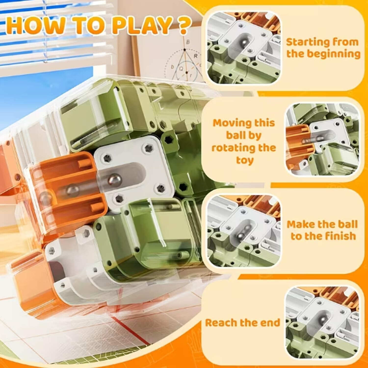 Cube Labyrinthe à Billes 3D 2026 - Nouveau Grand Labyrinthe - Puzzle 3D ...