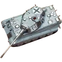 1 350 Mini Tiger King Heavy Thumb Tank Model med Display Stand Emballageæske Mini Militærmodel Legetøjsgave Tysk Grå