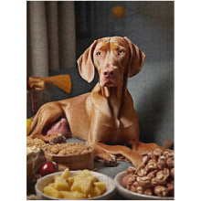 300 Pieces Hungarian Vizsla Settee & Snacks Jigsaw Puzzles for Adults - Toys Gift Family Decoration UK