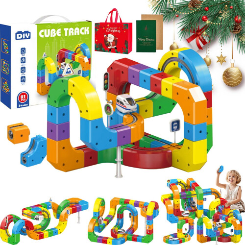 Track Fusion Next Generation 3D Train Routes Mix-Match STEM Cubes 360 Loop