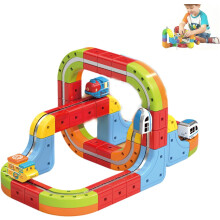Set di treni Track Fusion Magical Track Car 3D Pista da corsa flessibile da costruzione