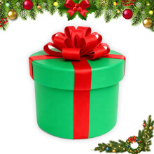 Caja de regalo con tornillos, 10 capas, para bromas, dinero, billetes, verde y rojo.