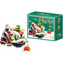 Narwhals Building Blocks Set 1361 Micro-Sized Traditional Chinese Lion Dance 3D Puzzle Educational Micro Blocks Compatible Major Brands