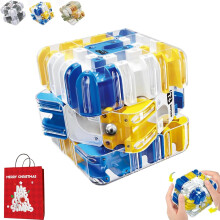 3D Rolling Ball Maze Cube Large Labyrinth 3D Puzzle Maze Cube Marble Mazes Cubes Fun Brain Teaser Game 3-D Puzzles A1