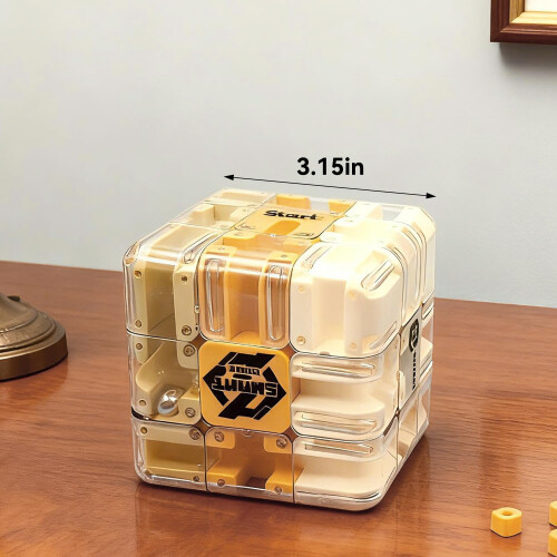 Large Labyrinth 3D Puzzles Maze Cube Engaging Brain Teaser Toy 3D Maze Magic Cube Ball High Difficulty Brain Training Puzzle Normal 1