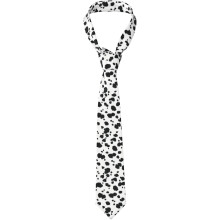 Cravate à motif dalmatien pour homme, cravate fantaisie tendance pour les fêtes et les occasions spéciales.