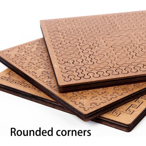 Fractal Tray Puzzles - Hard Difficult Wooden Jigsaw Unique Irregular Creative Labyrinth Reverse 2