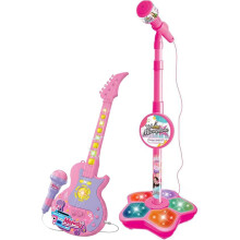 Kids Star Mikrofon-Gitarren- und Mikrofon-Spielzeugset Karaoke-Maschinenständer