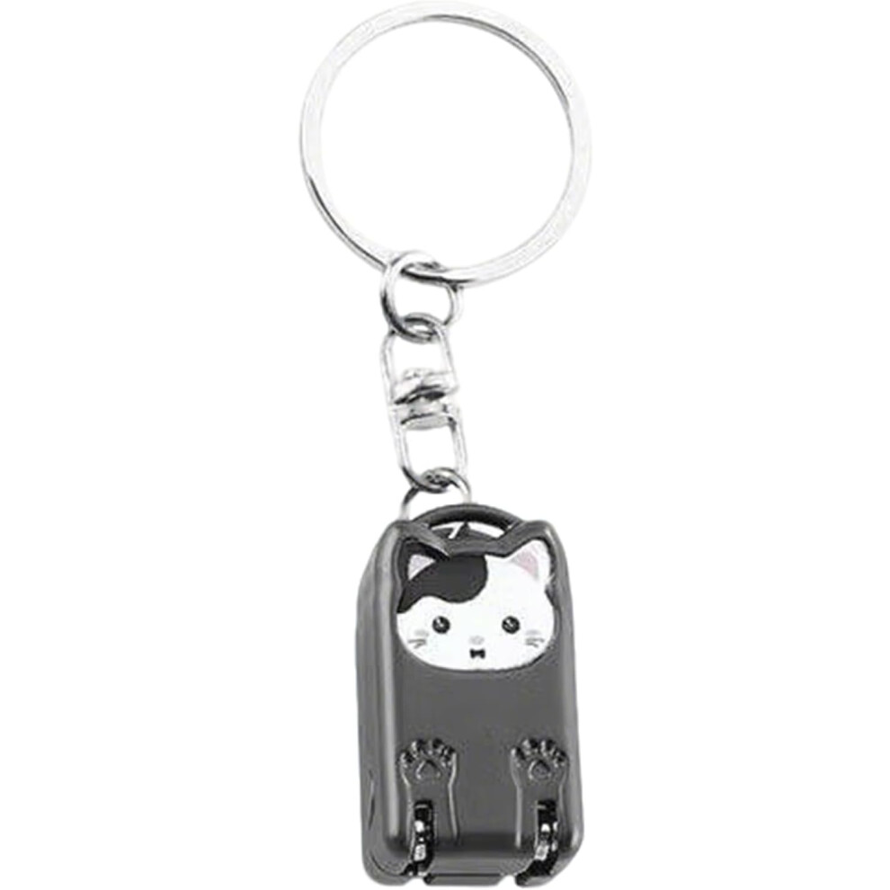 Oimg Mini Nail Clippers Keychain Cat Foldable Finger Nail Clipper Portable Kitten File Key Chain Stainless Steel Travel
