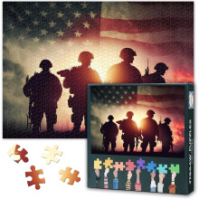 1000 Piece American Soldier Military Troops Jigsaw Puzzles - Adult Puzzle Educational Games Home Decor