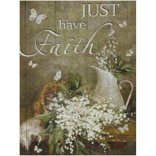 500 Piece 'Just Have Faith' Flower Jigsaw Puzzle for Adults - Funny Unique Difficult Challenge Large Game