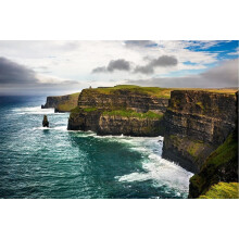 Rompecabezas de 1000 piezas de los acantilados de Moher, Irlanda - Rompecabezas de madera grande, juguete educativo