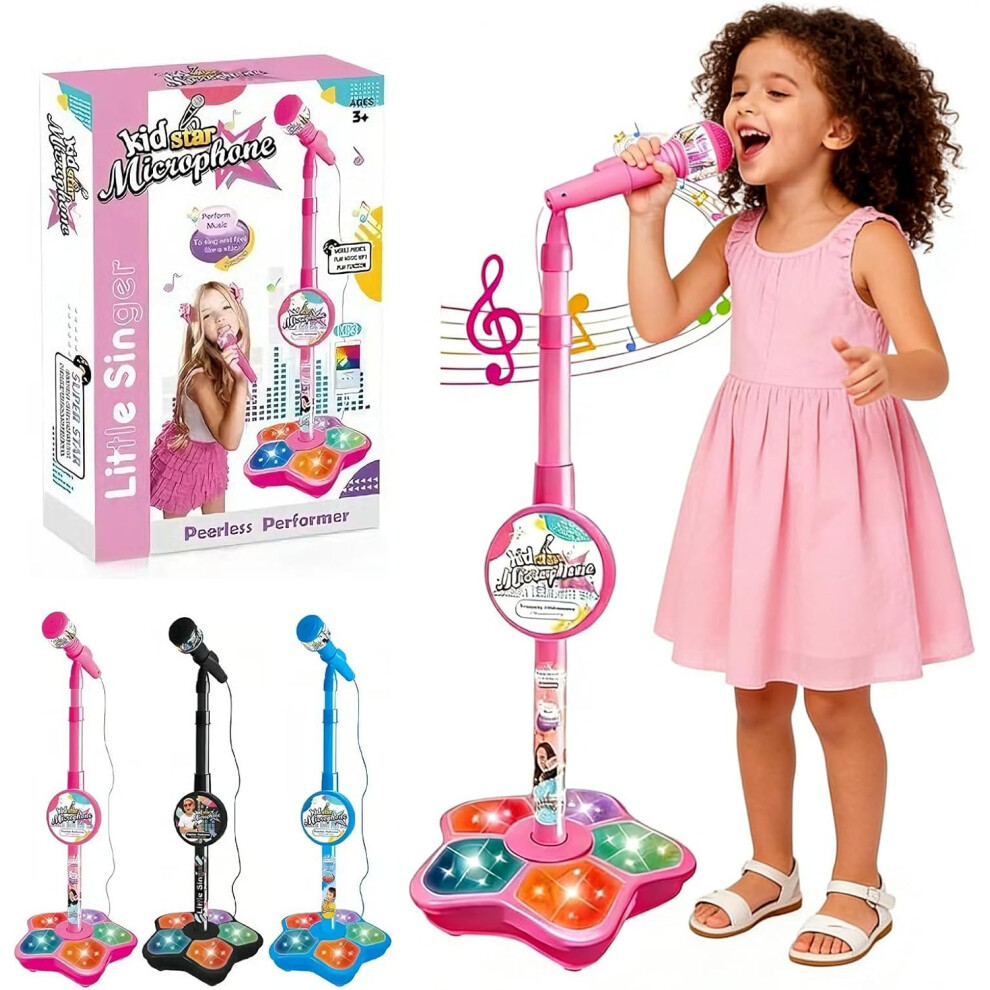 Mikrofon Kid Star, Wielofunkcyjny Mikrofon, Zabawka Do Karaoke, GłOśNik, śWiatłA-image