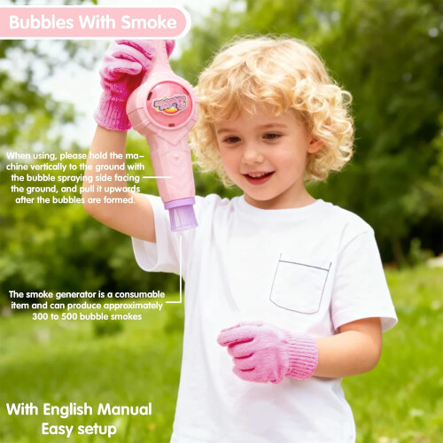 Elastic Bubble Fog Wand Magic Smoke Machine with Bubble Solution Manual 1