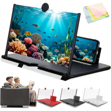 Verbesserte Version: Handy-Vergrößerungsprojektor für 10"/12"/14" Großbildleinwand
