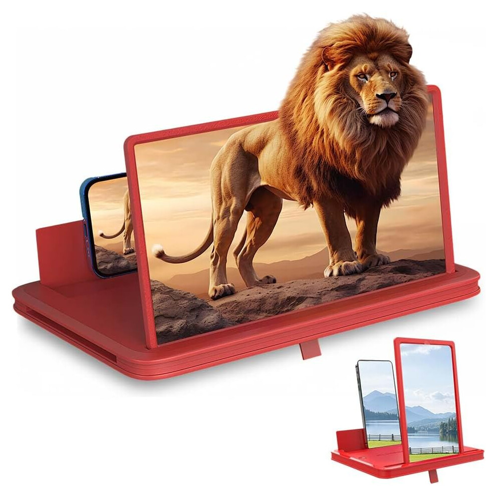 14-Calowa Lupa Ekranowa Do Telefonu KomóRkowego 3D Hd SkłAdany Wzmacniacz Stojak Na Telefon-image