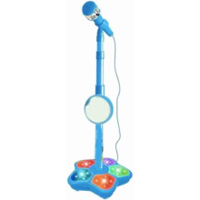 Kindermikrofon Karaoke-Mikrofonständer mit eingebauten Lichtern, höhenverstellbar