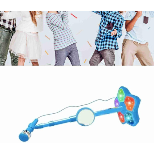 Microfono per bambini, supporto per microfono Karaoke, luci integrate, altezza regolabile, canto 2