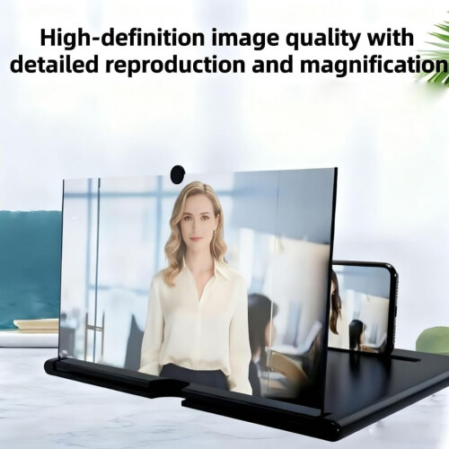 Tela de projeção para celular de 20 polegadas com lupa, 3D Ultra HD, retrátil. 1