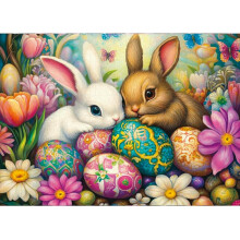 Rompecabezas de 1000 piezas de huevos de Pascua para adultos: rompecabezas imposible, regalos educativos de Pascua, decoración desafiante para el ho