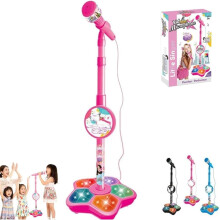 All-in-One Kinder-Karaoke-Mikrofon-Spielzeugständer mit LED-Beleuchtung und Musik-Echo-Effekten