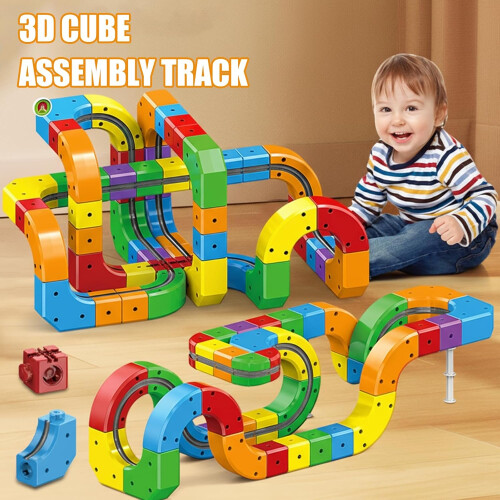 Electric Train Set 3D Magic Flexible Race Tracks Gravity-Defying Building 2