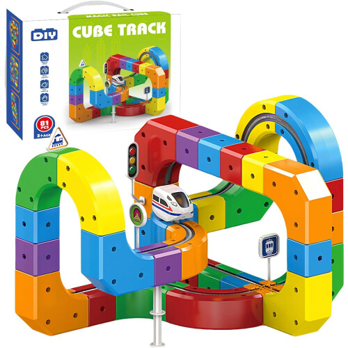 Nuevo juego de tren eléctrico, pista de carreras flexible, juguete STEM ...