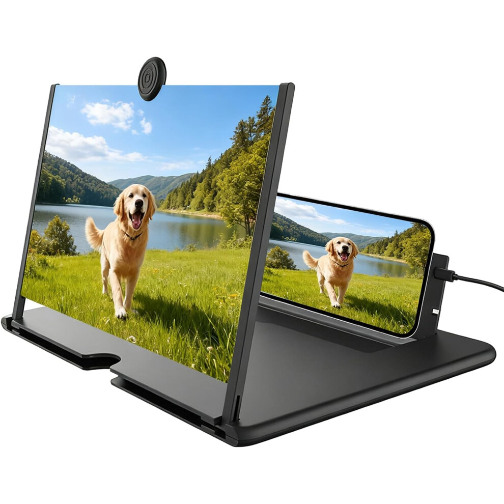 Oimg Dark 12 Inch Screen Magnifier For Cell Phone New Version Foldable 3D Hd Ultra