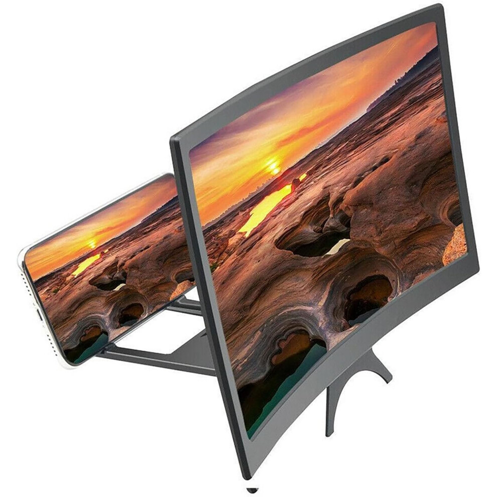 Screen Magnifier For Cell Phone Curved Phone Screen Amplifier Hd With Stand 3233223012704