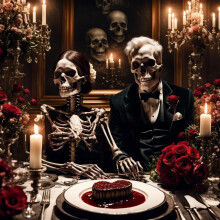 Rompecabezas de madera de 1000 piezas con diseño de pareja de calaveras para San Valentín: juego familiar para colorear para adultos y niños.