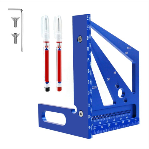 3D Multi-Angle Measuring Ruler, 7x8 Inch Woodworking SpeedSquare Tool 1