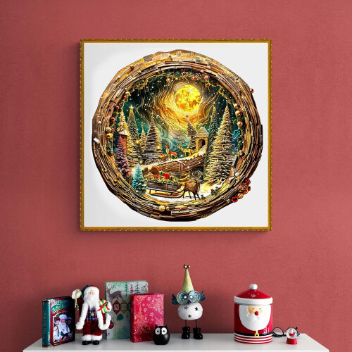 Ξύλινα παζλ 3D για την παραμονή των Χριστουγέννων - Μοναδικά σχήματα σε κομμάτια - Υ 2