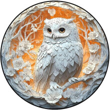 Luna Owl 3D Trälejonpussel - Konstnärlig Träpusselsamling med Laserskurna Djur