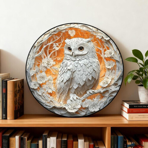 Luna Owl 3D Ξύλινα Παζλ με Λιοντάρι - Συλλογή Ξύλινων Παζλ με Ζώα, Κομμένα με Λέιζερ 2