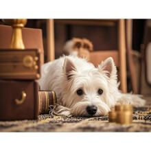 West Highland White Terrier 1000dílné skvělé puzzle pro dospělé, hračka pro psa, dárek pro rodinnou dekoraci.