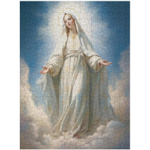 Rompecabezas de madera de 500 piezas de la Iglesia de Fátima, Santísima Madre, Virgen María - Divertido juego educativo familiar
