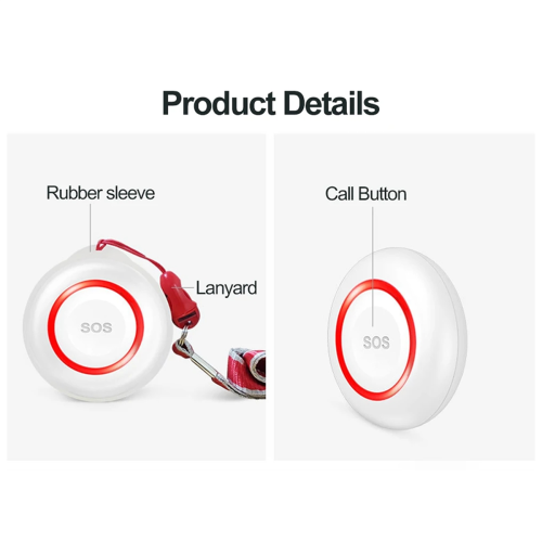 WiFi SOS Alarm Button Battery Rechargeable Elderly Smart Emergency Pan 2