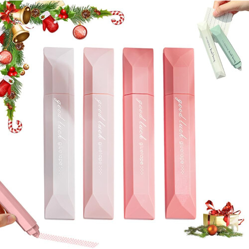 4 Pcs Double Sided Tape Roller Gradient Colour Pens Craft Adhesive School