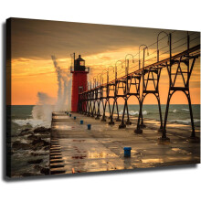 1000-teiliges Leuchtturm-Puzzle in South Haven, Michigan – Lustiges Puzzle – Einzigartiges Denkspiel für Puzzle-Fans
