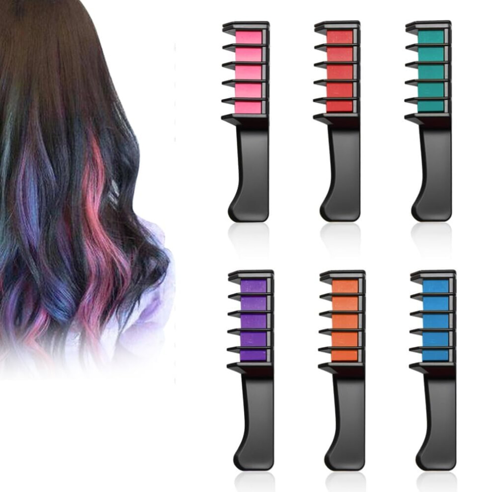 Oimg Festive Fun Hair Chalk Combs Temporary Glitter Hair Colour Birthday Christmas