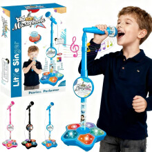 Neues All-in-One-Mikrofon-Spielzeug, Kinder-Karaoke-Maschine, Ständer, LED-Beleuchtung, Lautsprecher