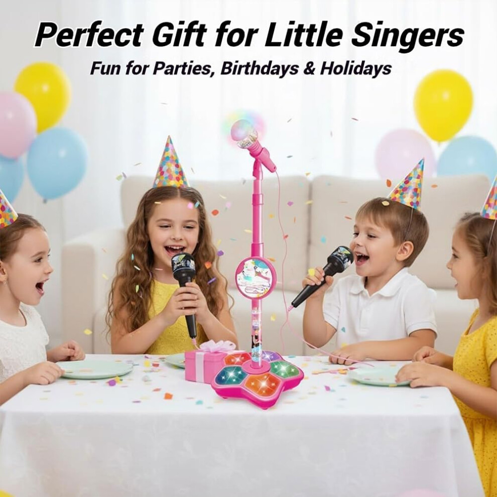 Microphone Pour Enfants Avec Changement De Voix Et Enregistrement - 3 Ans Et Plus, Piles Non Incluses - Pistes Musicales Intégrées, Jeu Interactif - ABS, 20x8cm