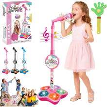 All-in-One Mikrofon Spielzeug Kinder Mikrofonständer Lautsprecher LED Karaoke Singen