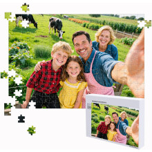 Individuelles Puzzle mit 300 Teilen aus Ihren Fotos – personalisiert als Geschenk zu Halloween, Weihnachten, Thanksgiving oder Vatertag