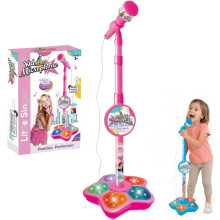 Sternenmikrofon mit Ständer, Spielzeug-Karaoke-Maschine mit Lichteffekten