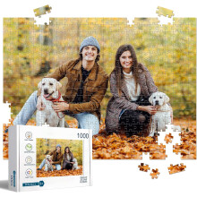 Rompecabezas personalizados con tus fotos (300/500/1000 piezas) con texto de foto, Navidad y cumpleaños.