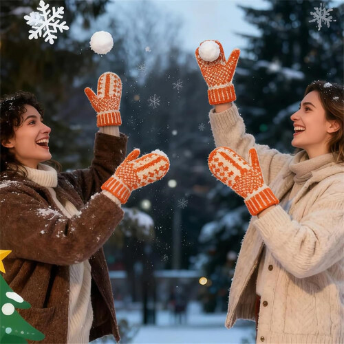 Γάντι Cozy Knit Hidden Attitude για χειμερινή ζεστασιά και διασκέδαση για γυναίκες 1