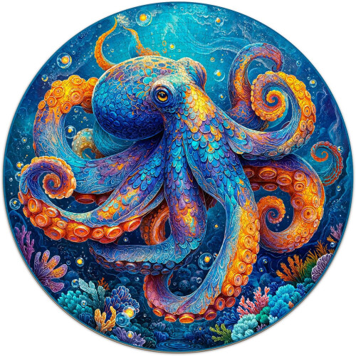 Παζλ 1000 τεμαχίων Ocean Octopus Odyssey - Διασκεδαστικά παζλ με γράμματα στην πλάτη, πρόκληση